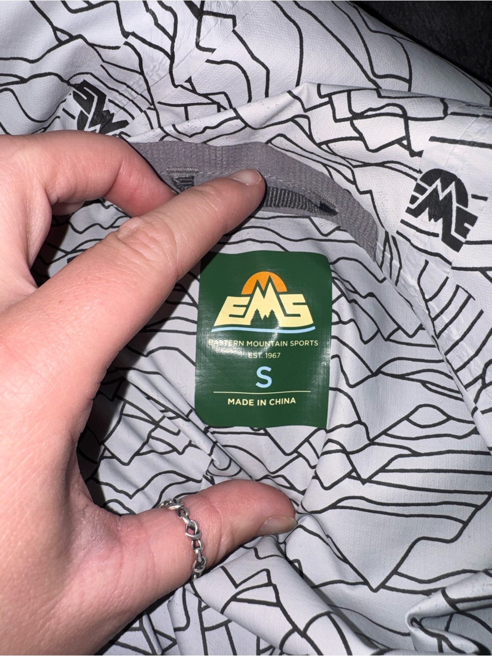 EMS Light Gray rain Jacket - Picture 2 of 2
